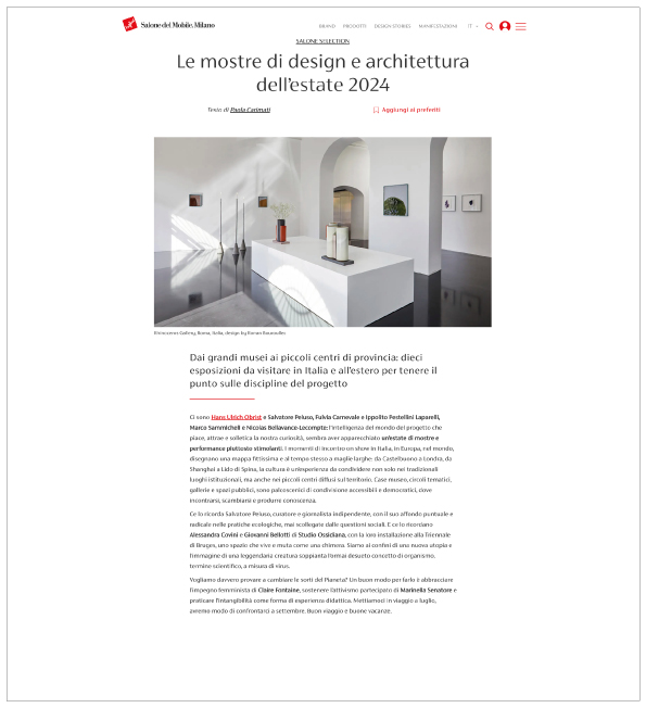 Salone del Mobile.Milano 07/24 - Adrenalina